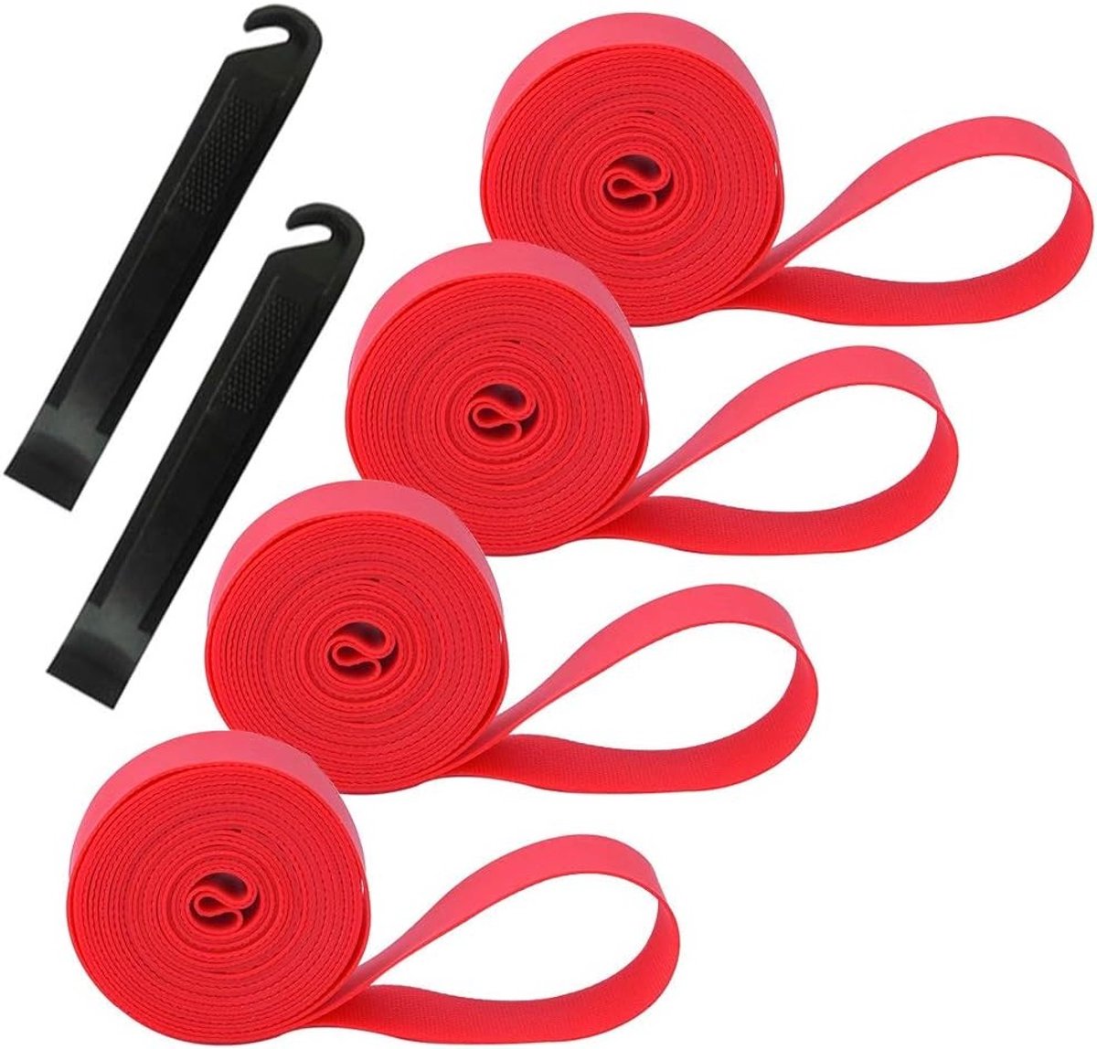 Premium PVC Fietsbanden Bescherming Pad, 24 Inch Binnenband Bescherming, Antilek Velg Tape met 2 Bandenheffers voor Mountainbikes