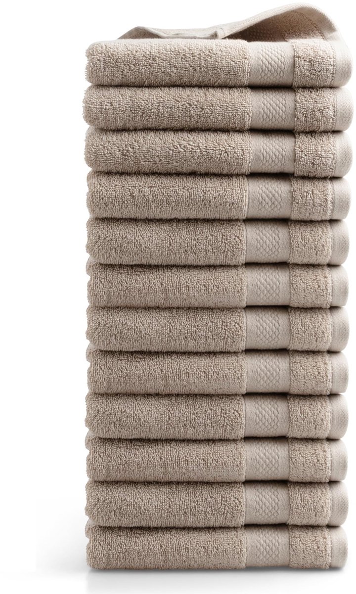 Dailygoods- Handdoekenset 12-delig - 100% Katoen - 50 x 100 cm - Oeko-Tex Gecertificeerd - 500 g/m² - Hotelkwaliteit - Badhanddoeken