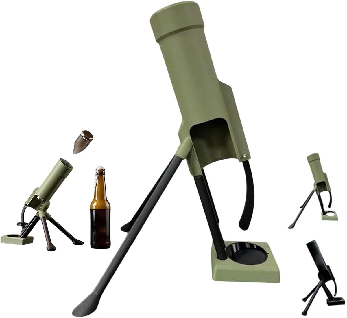 Dailygoods- Flesopener Grappig - Bieropener - Kroonkurk-uitworp - Baraccessoire - Cadeau-idee voor mannen - Automatisch drukmechanisme