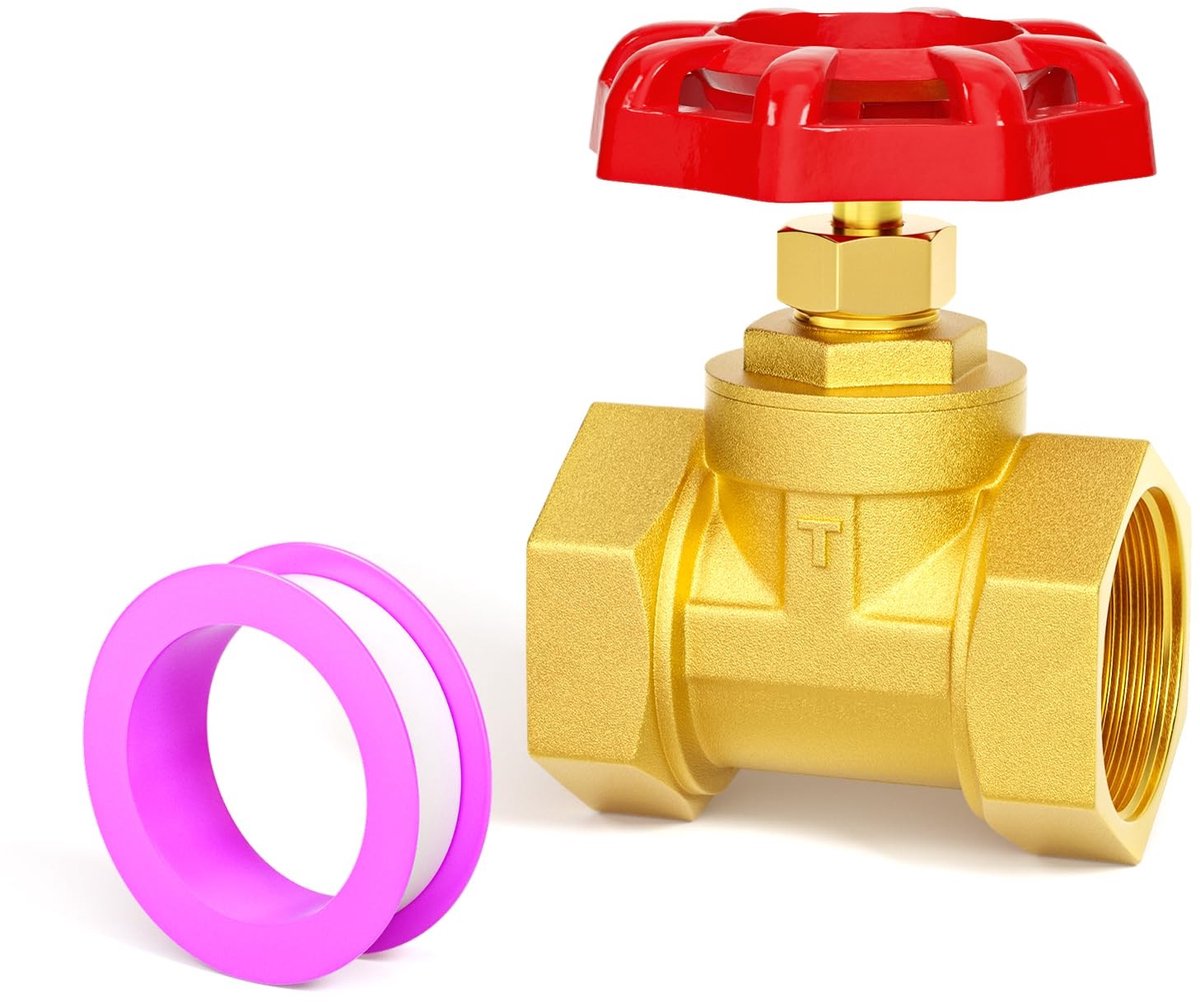 Dailygoods- Industriële Klep Heavy Duty - BSP DN25 - Robuust Ontwerp - Hoge Druk tot 1,5 MPa - Geschikt voor Water/Olie/Gas - Rode Handgreep - Afsluitklep