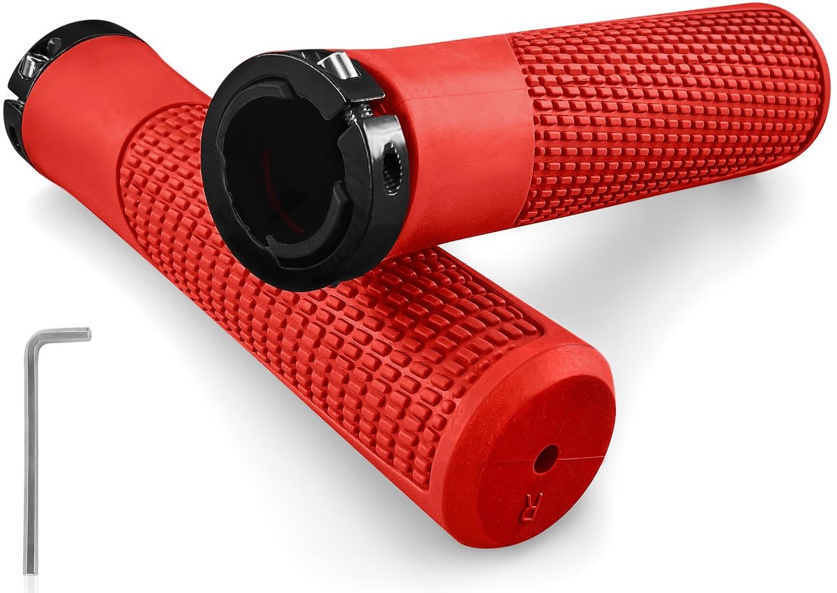 Dailygoods- Fietshandgrepen Ergonomisch - Universele Fietshandvaten - 135 mm Lang - 33 mm Diameter - Rubber - Duurzaam - Fietshandvat