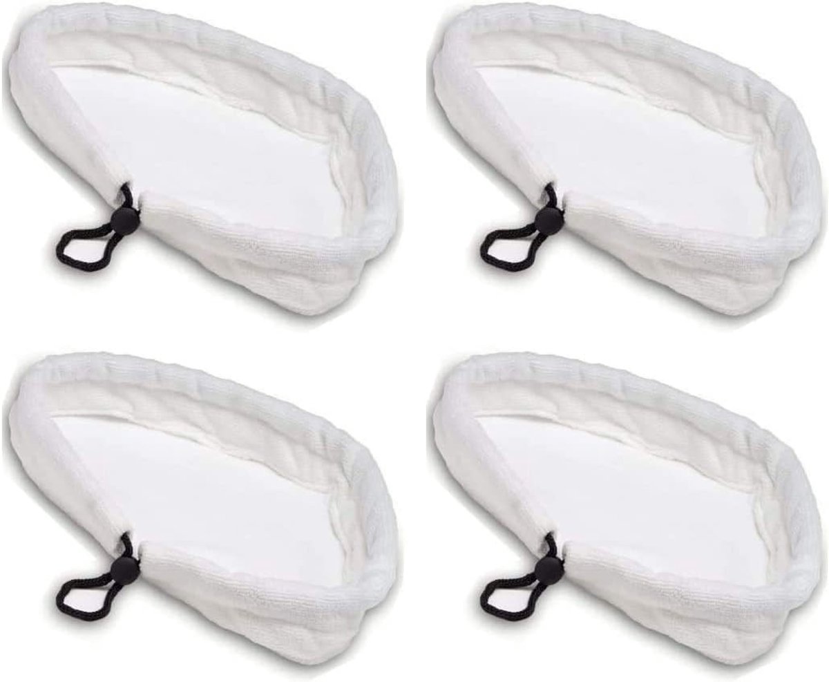 Wasbare en Duurzame Vervangdoeken voor Stoombezem - 4 Stuks, Geschikt voor Driehoekige Stoomreiniger, Effectieve Reiniging en Herbruikbare Pads