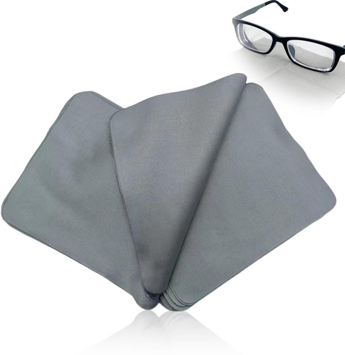 Dailygoods- Microvezel-Reinigingsdoek Set van 10 - 150 x 180 mm - Pluisvrij - Herbruikbaar - Hoogwaardig Microvezelmateriaal - Draagbaar en Schoon