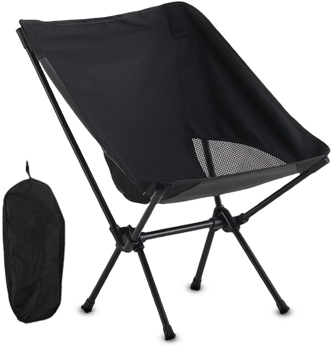 Dailygoods- Campingstoel Extra Brede - Opvouwbaar - Lichtgewicht - Antislip - Draagtas - Ergonomisch Ontwerp - Klapstoel