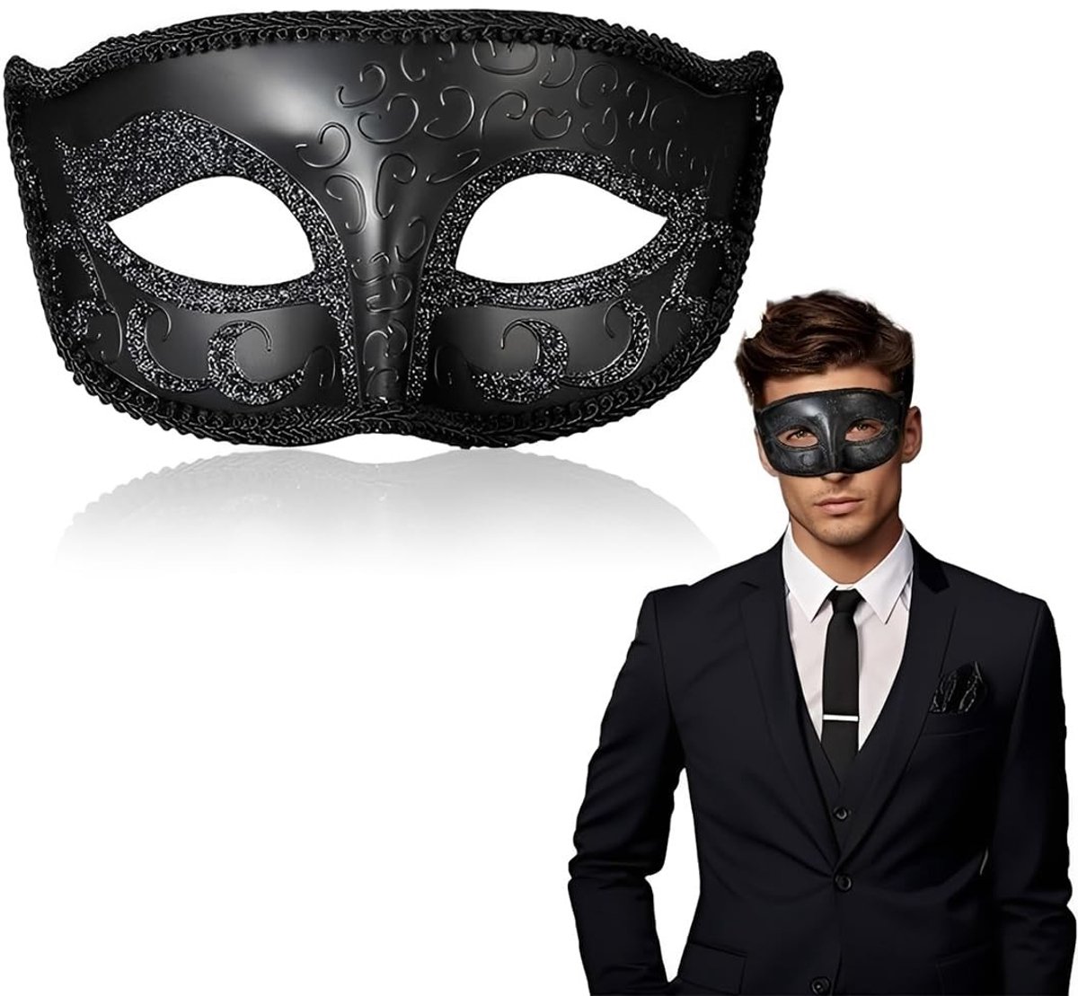 Dailygoods- Venetiaans Masker - Verstelbaar - Lichtgewicht - Antislip - Feest Masker - Retro - Hoogwaardig Materiaal - Feestmasker