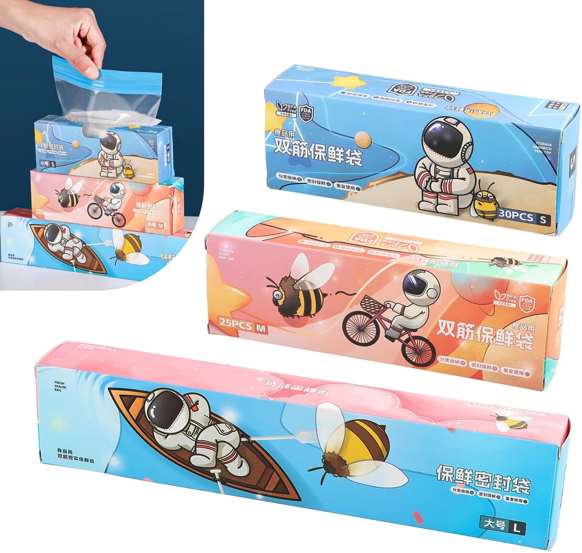Dailygoods- Diepvrieszakken 70 stuks - Diepvrieszakken met zipsluiting - Voedselopbergzakken - Herbruikbaar voor fruit/vlees - Transparant - Veilig tot -30℃ - Voedselzakken