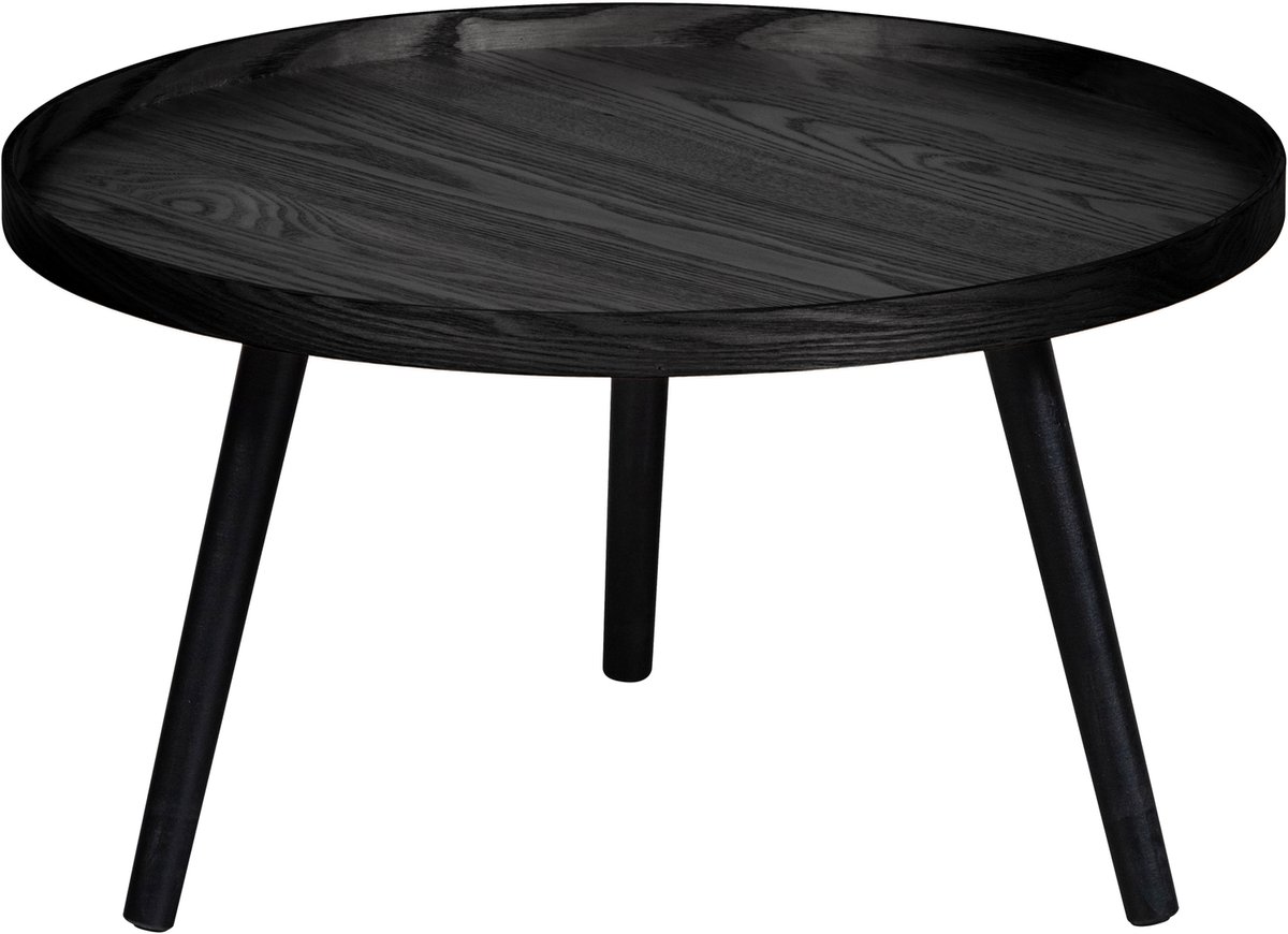WOOOD Mesa Bijzettafel L - Hout - Zwart - 34xØ60
