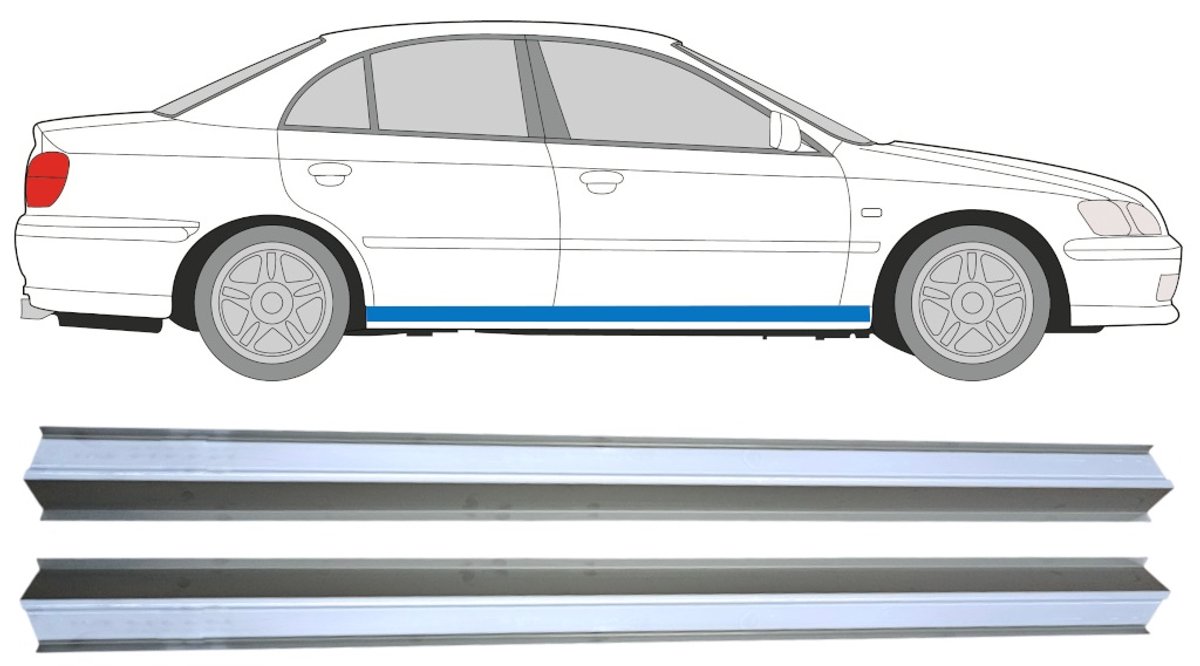 Reparatiepaneel bovenste deel dorpel voor Honda Accord 1998-2002