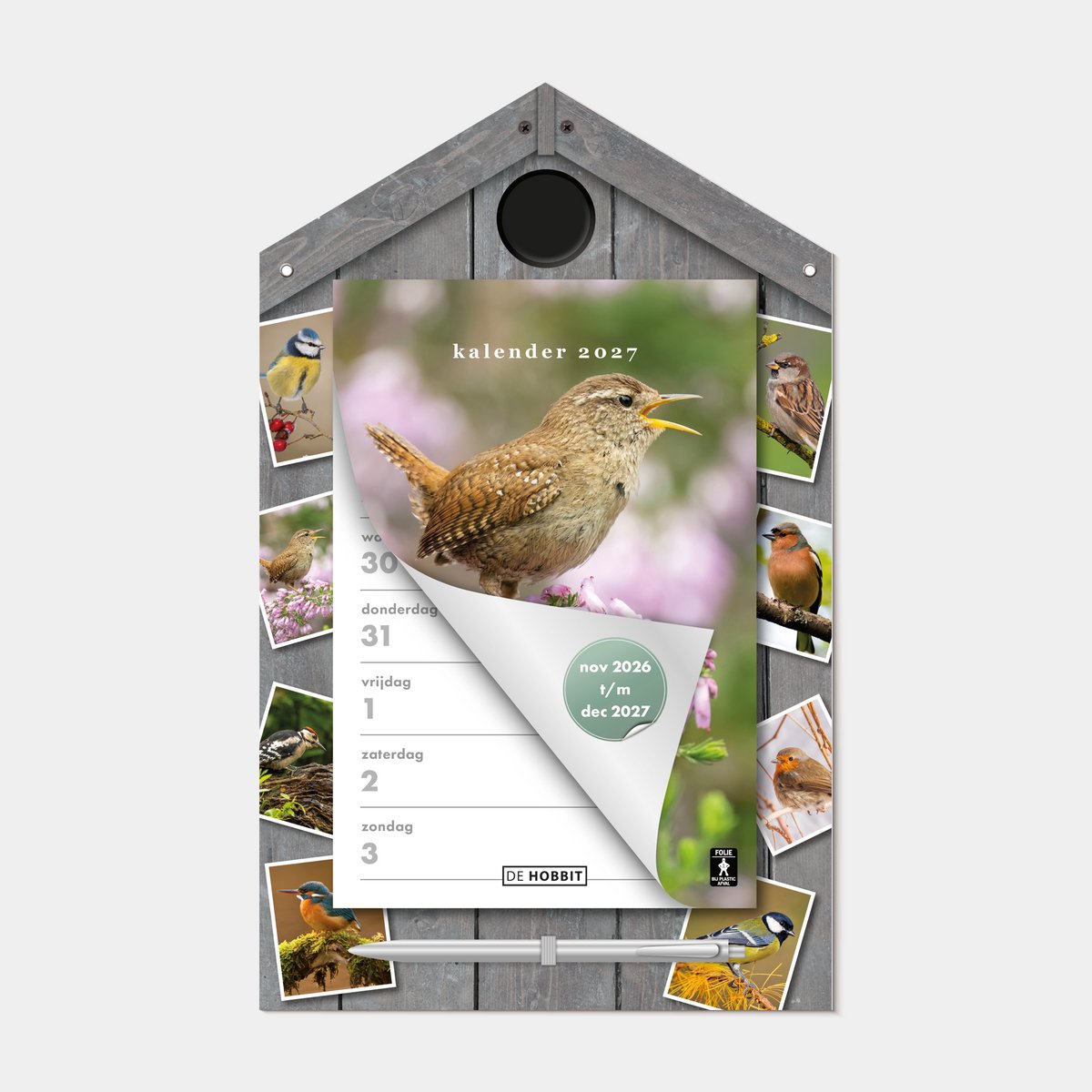 Hobbit - Weekscheurkalender 2027 - 1 week op 1 pagina - met pen en ophangkoord - Vogels