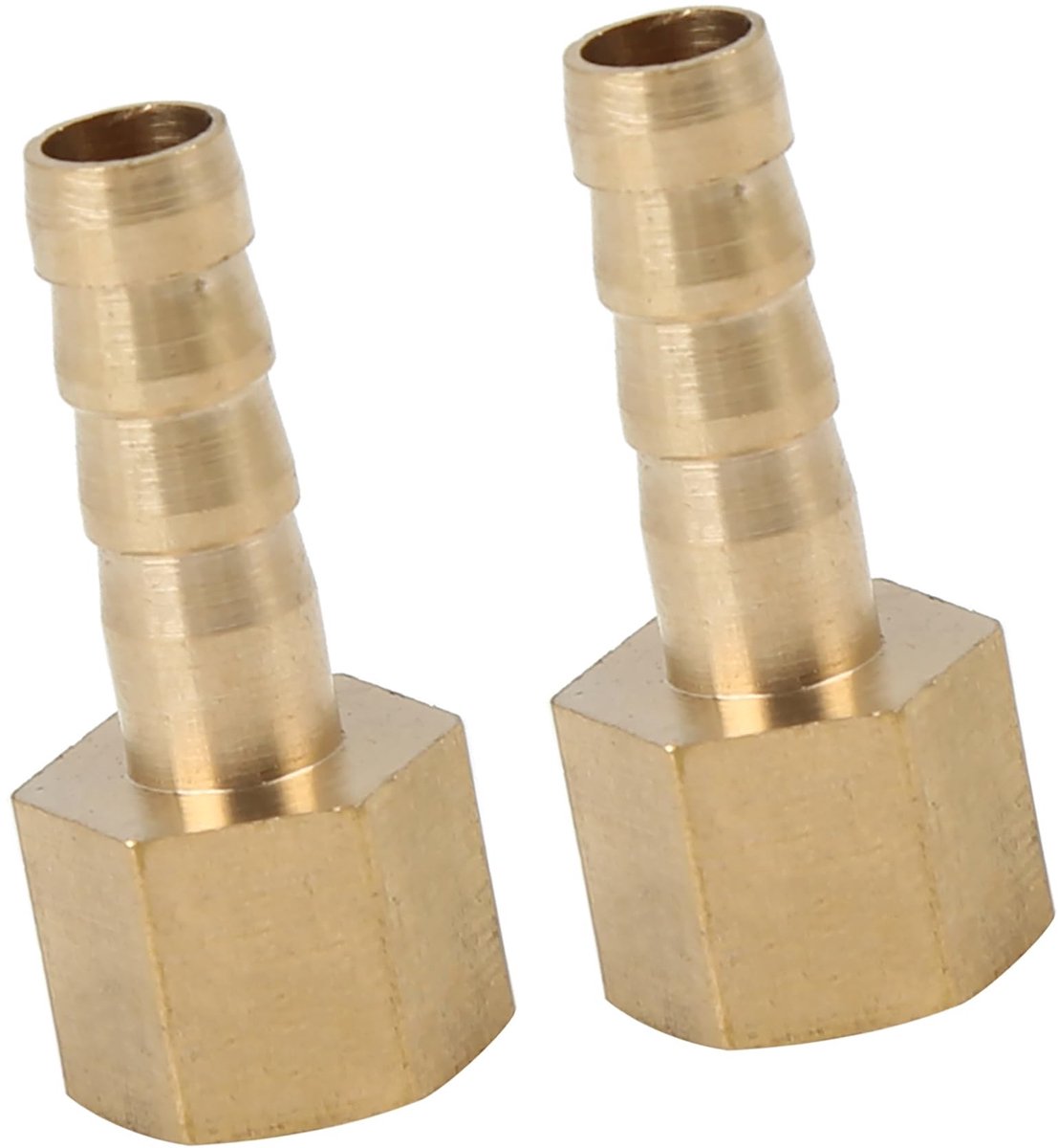 Dailygoods- Barb-verbindingsstuk voor 6 mm messing slang - G 1/8 inch NPT vrouwelijk - set van 2 - luchtverbinding - brandstofwaterverbinding - duurzaam materiaal - Slangverbinder