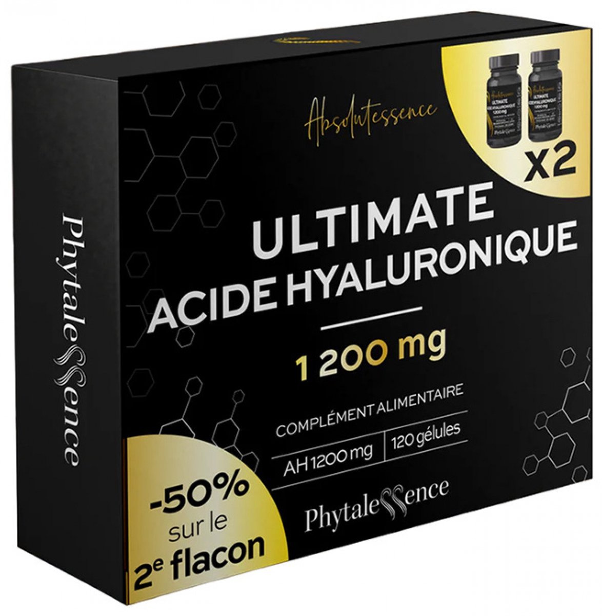 Phytalessence Absolutessence Ultimate Hyaluronzuur 1200 mg Set van 2 x 60 gélules