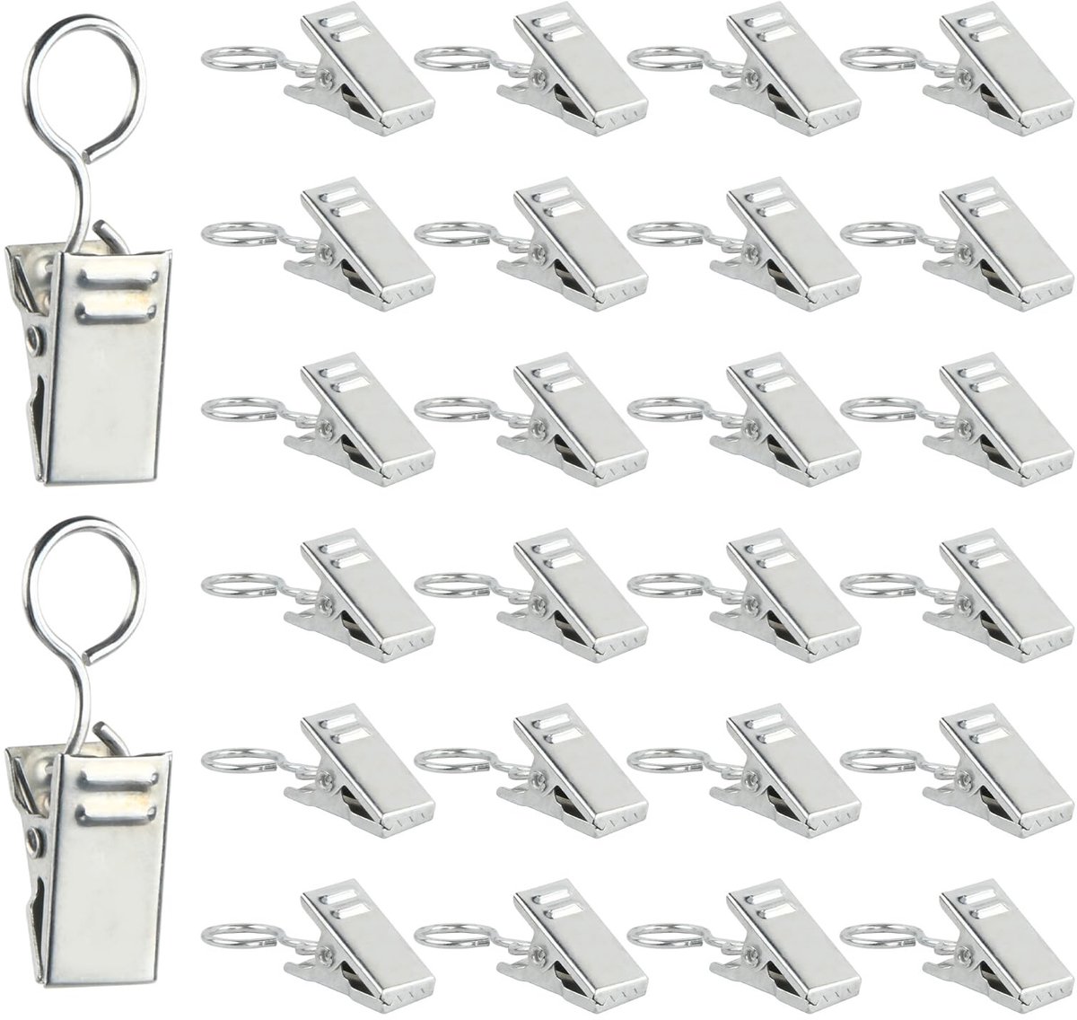 Dailygoods - 50 stuks gordijnclips, metaal, gordijnhaken, gordijnhaken, gordijnhaken, kabelklemmen voor kabelspangarnituren, foto's, kaarten, doek, decoratie