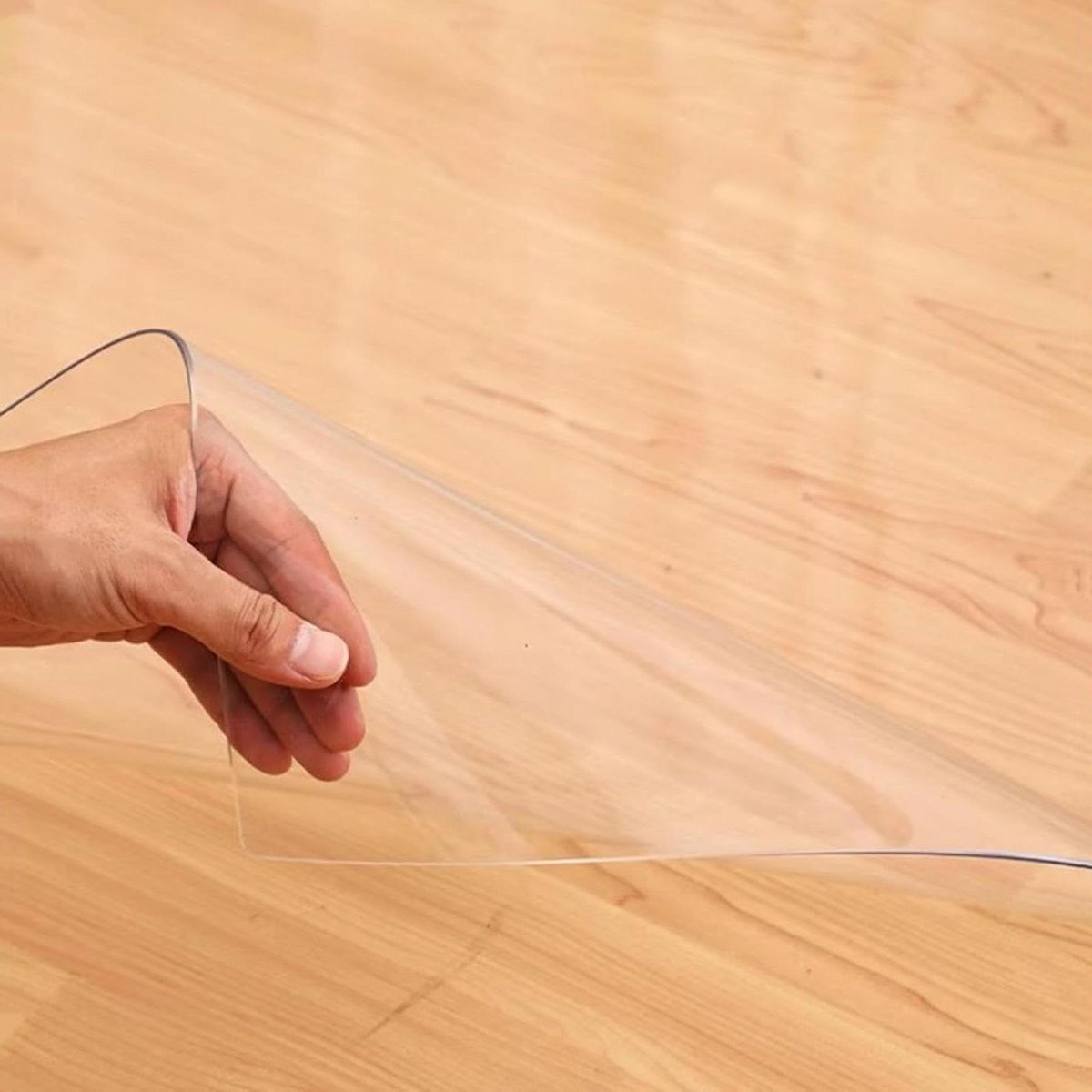 Doorzichtige Tafelhoes - Beschermhoes Plastic - Tafel Beschermen - 1.0 Mm Dik - 130x240cm - Transparant