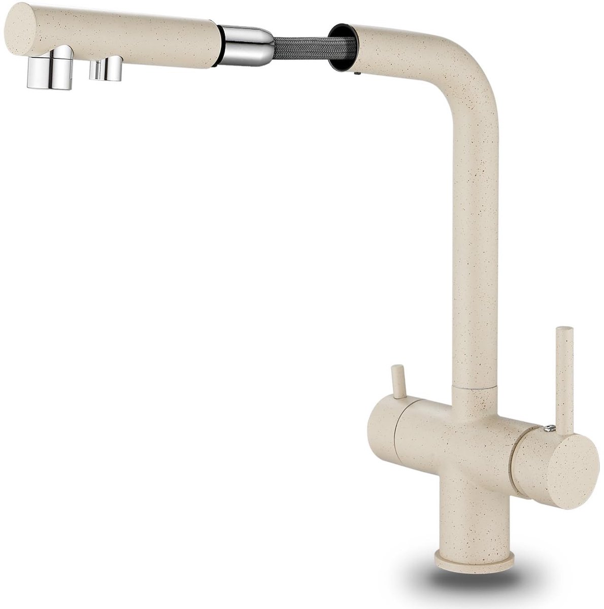 Dailygoods- Keukenkraan 360° draaibaar - Uittrekbare Kraan - Mengkraan Wastafel - Flexibele Uitloop - Comfortabel Gebruik - Voor Koud en Warm Water