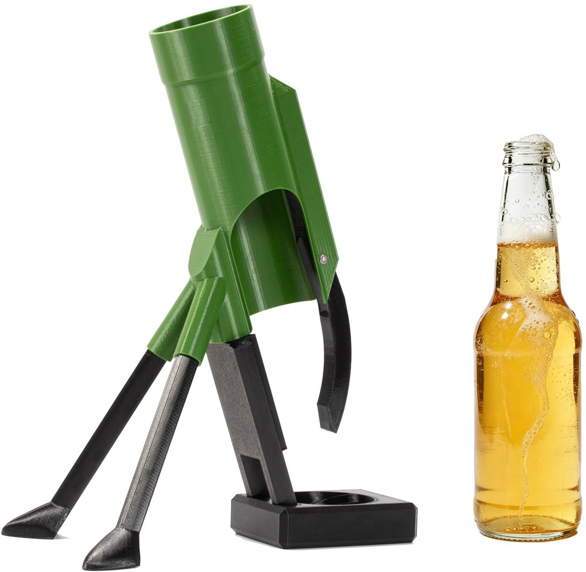 Dailygoods- Biermortier 51 mm - Grappige Kroonkurkwerper - Handsfree Flesopener - Robuuste Bieropener - Uniek Drukmechanisme - Ideaal voor Thuis en Feest