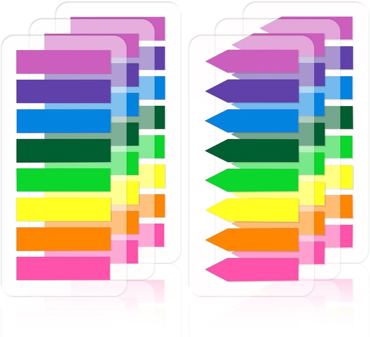 Dailygoods - 1200 Stuks Zelfklevende Markers - Bladwijzers voor Notities en Boeken
