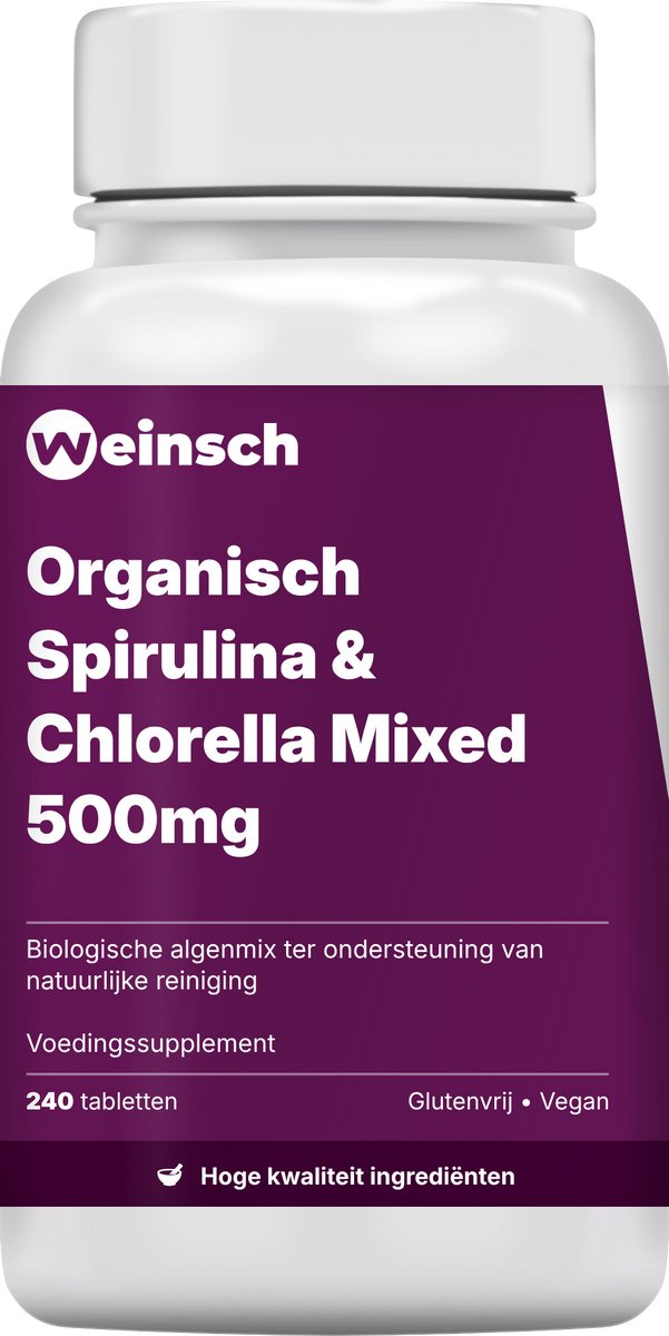 Weinsch Organisch Spirulina & Chlorella Mixed 500mg | 500mg | 240 tabletten