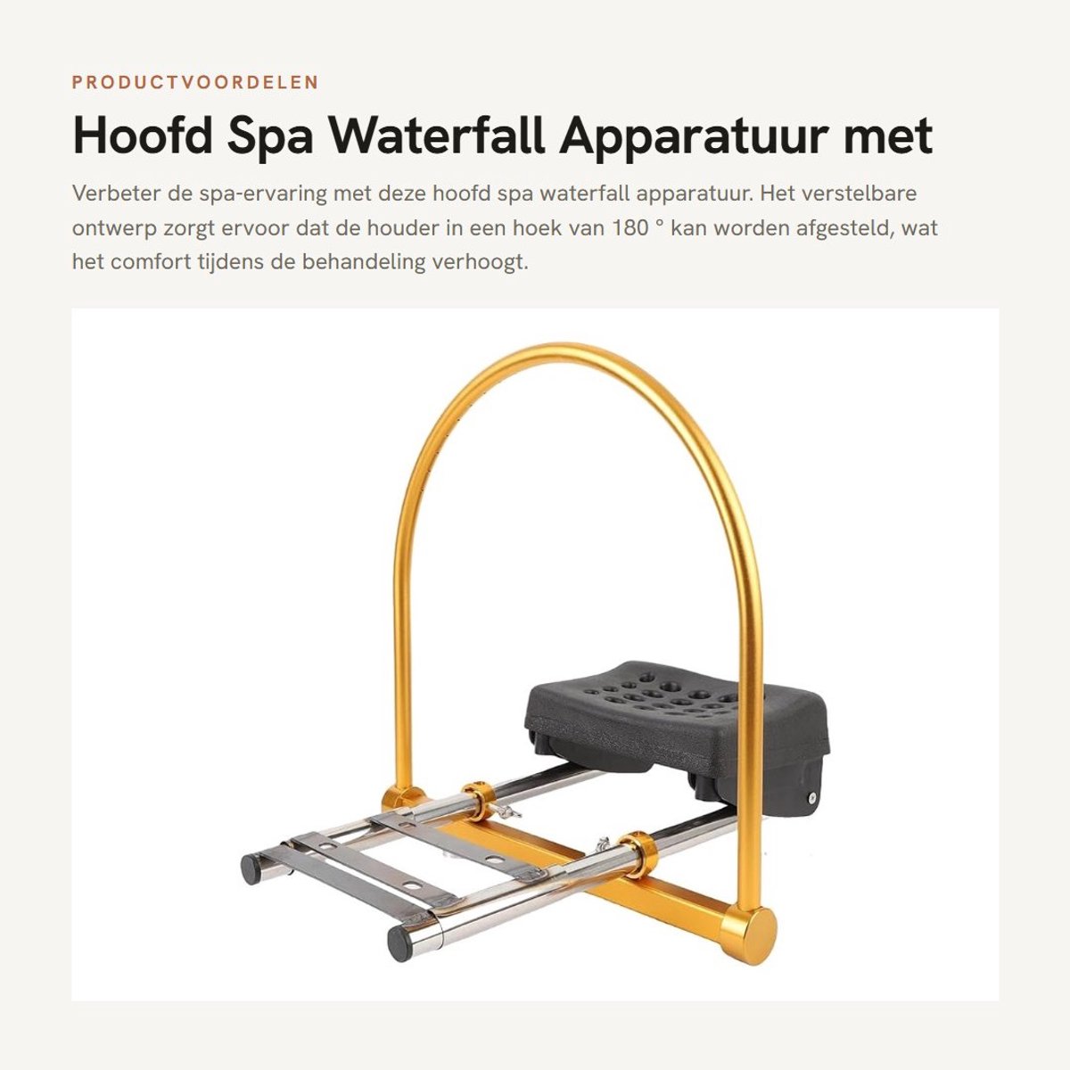 Solidchoice- Massagedouche Verstelbaar Ontwerp - Watercirculatie Apparatuur - Duurzame Constructie - Kapsalon/Thuisgebruik - Ruimtebesparend 40x42cm - Watermassage