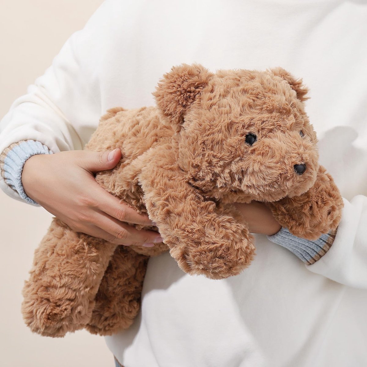 Solidchoice- Teddybeer Groot - Gewogen 70CM - Zacht Pluche - Knuffelbeer voor Volwassenen - Robuust en Pluizig - Schattig Snuffelkussen