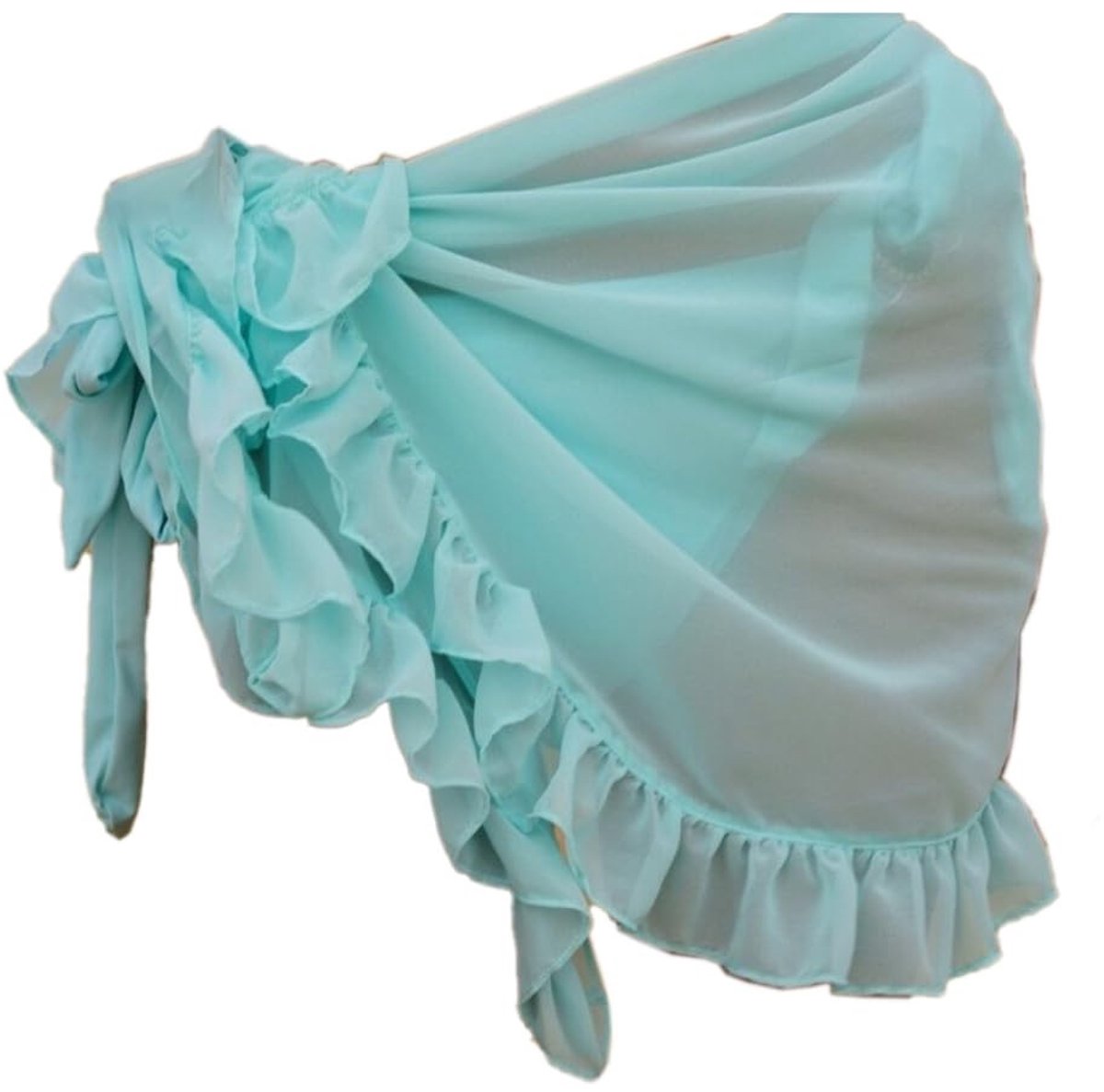 Solidchoice- Strandwrap met paddenstoelrand - Zomer Badmode - Pareo - Lichtgewicht - Zonnebescherming - Afmetingen 50x140 cm - 19 Kleuren beschikbaar - Sarong
