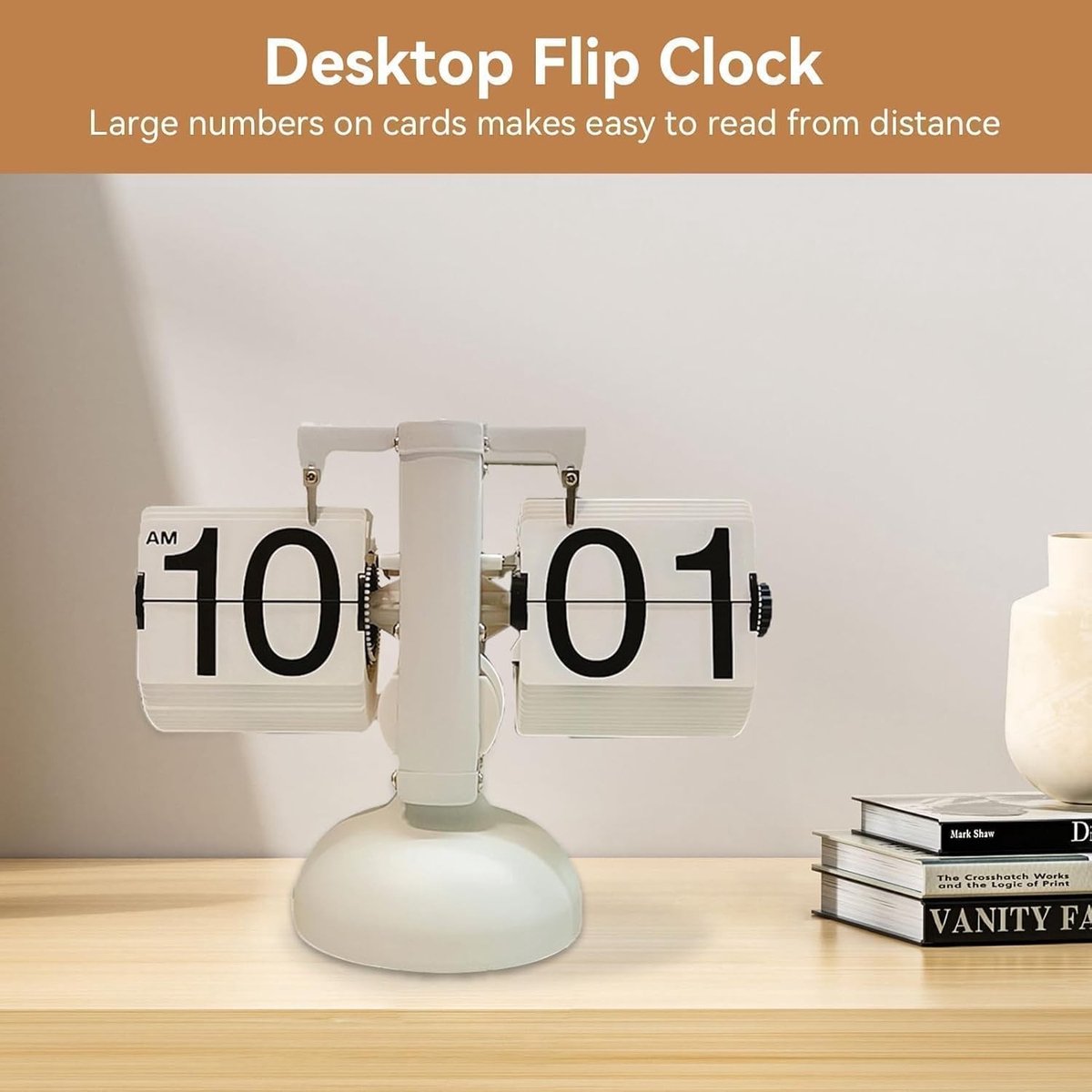 Retro Digitale Flip Klok met Stil Mechanisme en Vintage Ontwerp voor Woonkamer en Studie - Accuraat en Decoratief