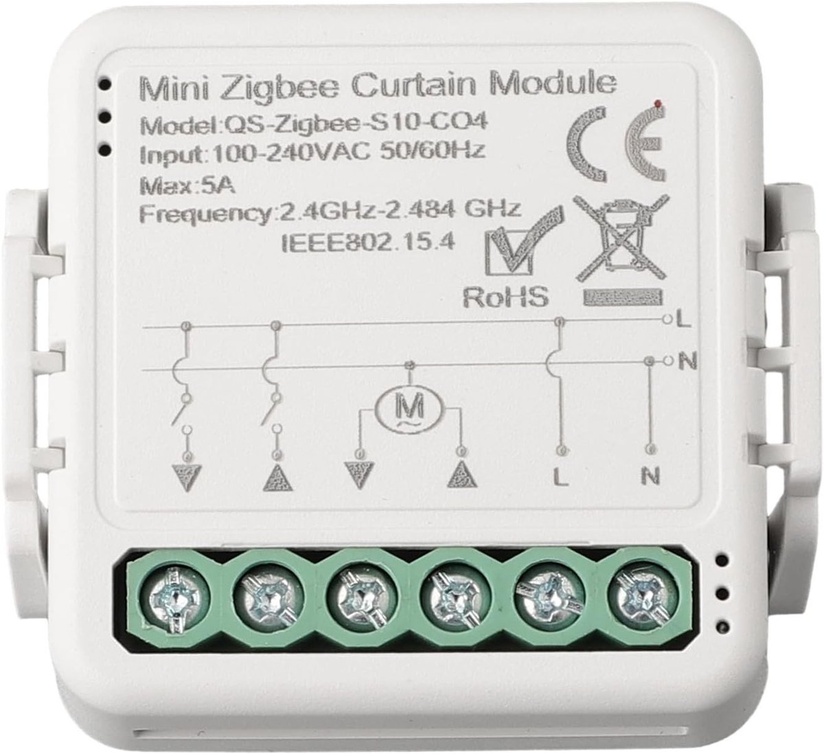 Slimme Gordijnschakelaar Module voor Roller Shutters, App Besturing, Stemcontrole en Delen met Familieleden