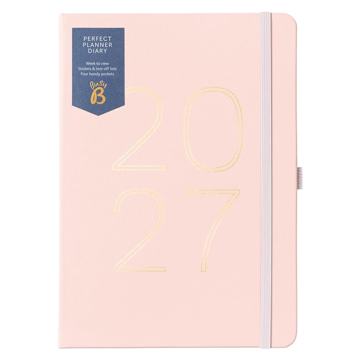 A5 Weekagenda Planner 2027 - Roze Kunstleer