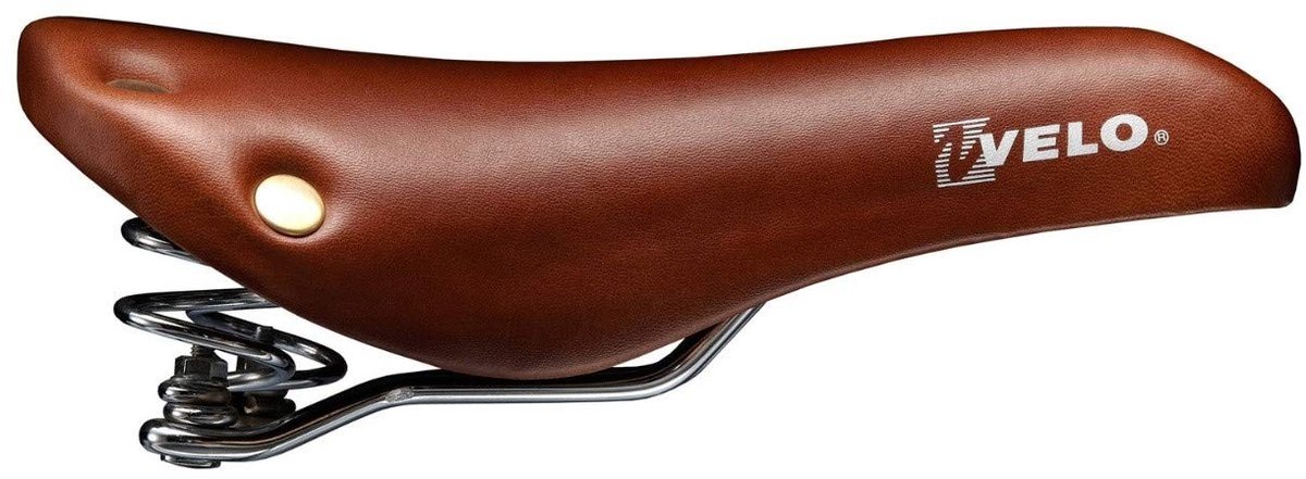 Fietszadel met Spiraalveren - Bruin Vintage