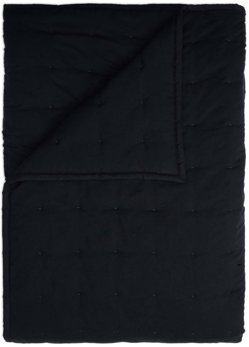 Bedsprei Ruth - Effen anthraciet - 270x265cm