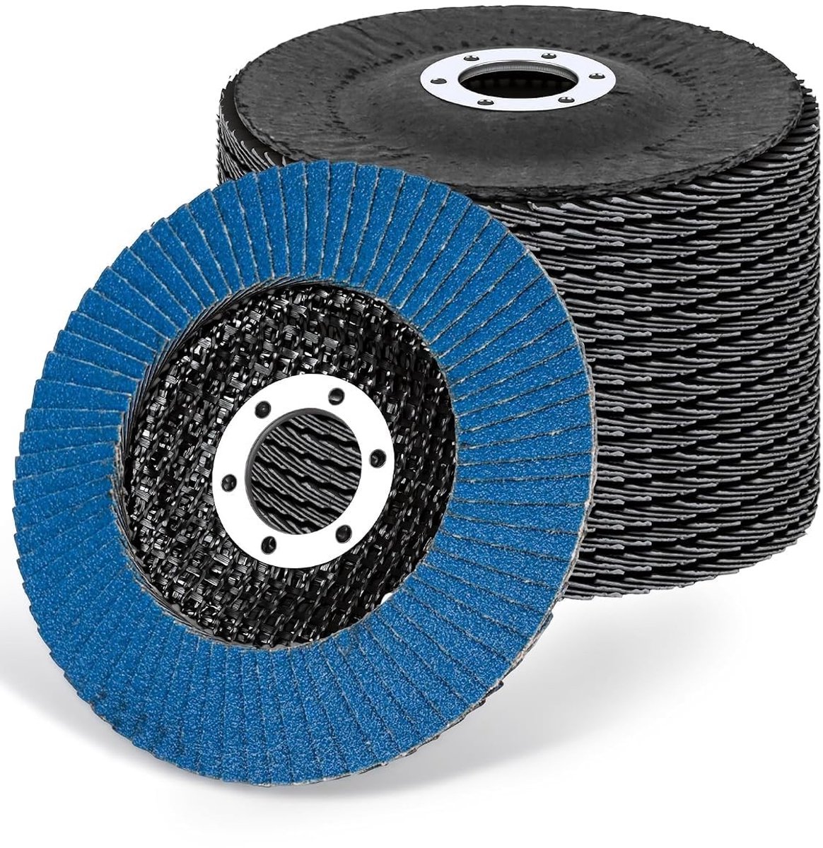 Lamellenslijpschijven 75 mm - Assortiment van 12 stuks met korrel 40/60/80/120
