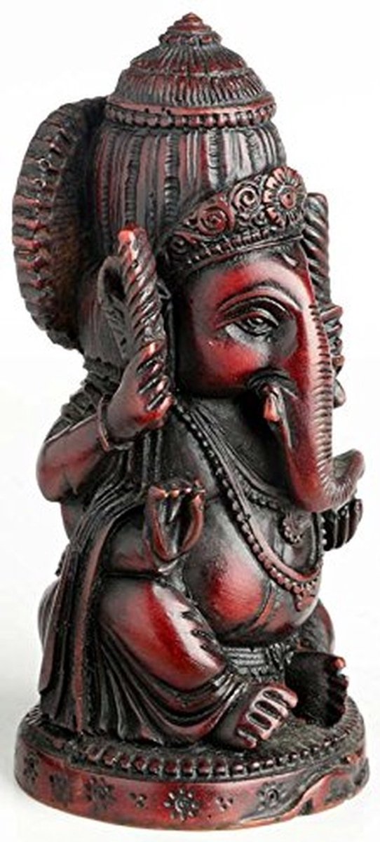 Ganesha Standbeeld - Hars - Roodbruin - 11 cm