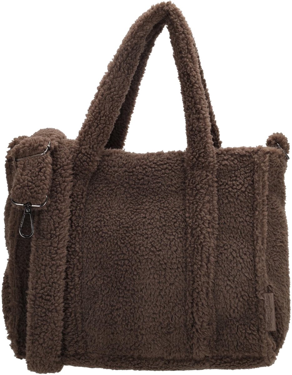 Weekendtas - Zacht teddy materiaal - Bruin