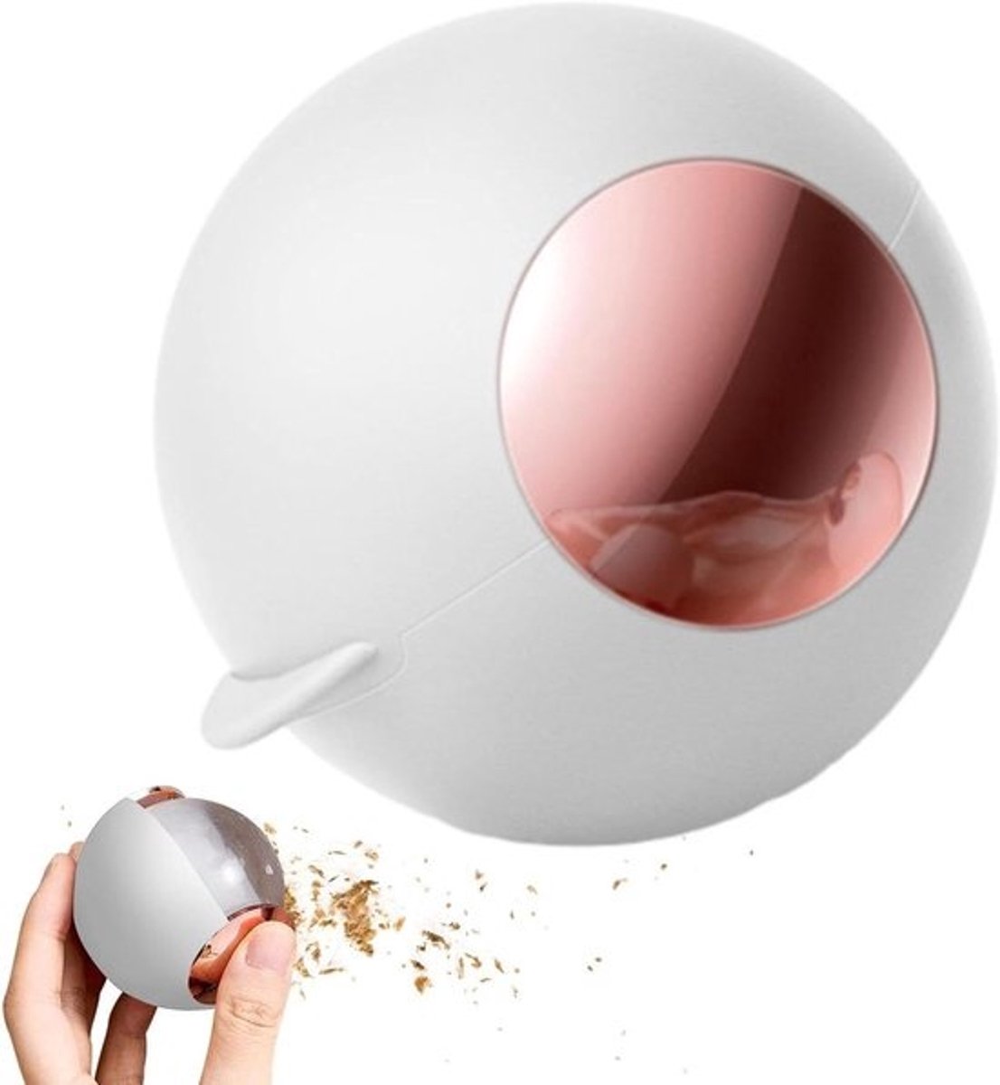 Haarverwijderaar Bal - Pluisroller Reiniger - Kleding Onderhoud - Wasbaar Herbruikbaar - 6.8 cm Diameter - Wit