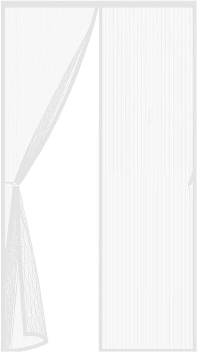 Magnetisch Vliegengaas - Horren Gordijn - Insecten Buiten Houden - Zonder Boren Te Monteren - 95 x 205 cm - Wit