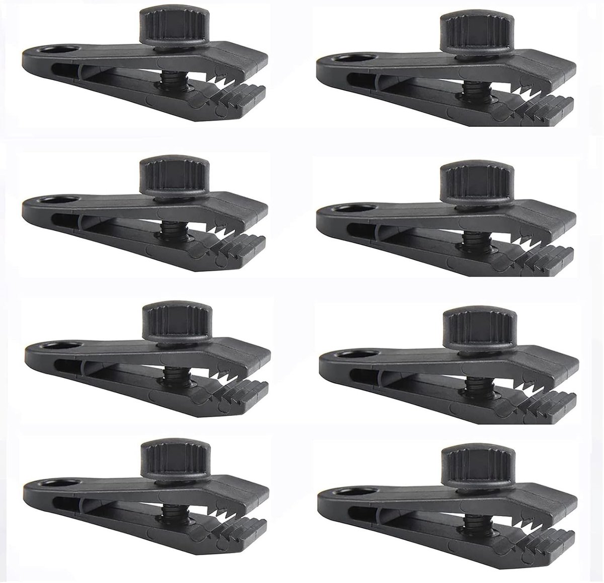Verstelbare Plastic Tent Klemmen - 8 Stuks Herbruikbare Winddichte Clips voor Camping, Tuin en Parasolgebruik
