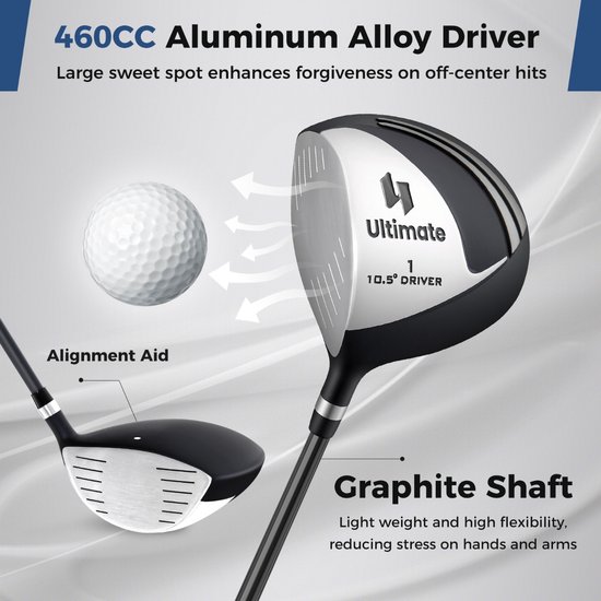 SureDeal® - Golf - Compleet Golfclubs - Tasset - Linkshandige Heren Draagbare - 83x51x96 cm - Donkerbruin van suredeal — afbeelding 5