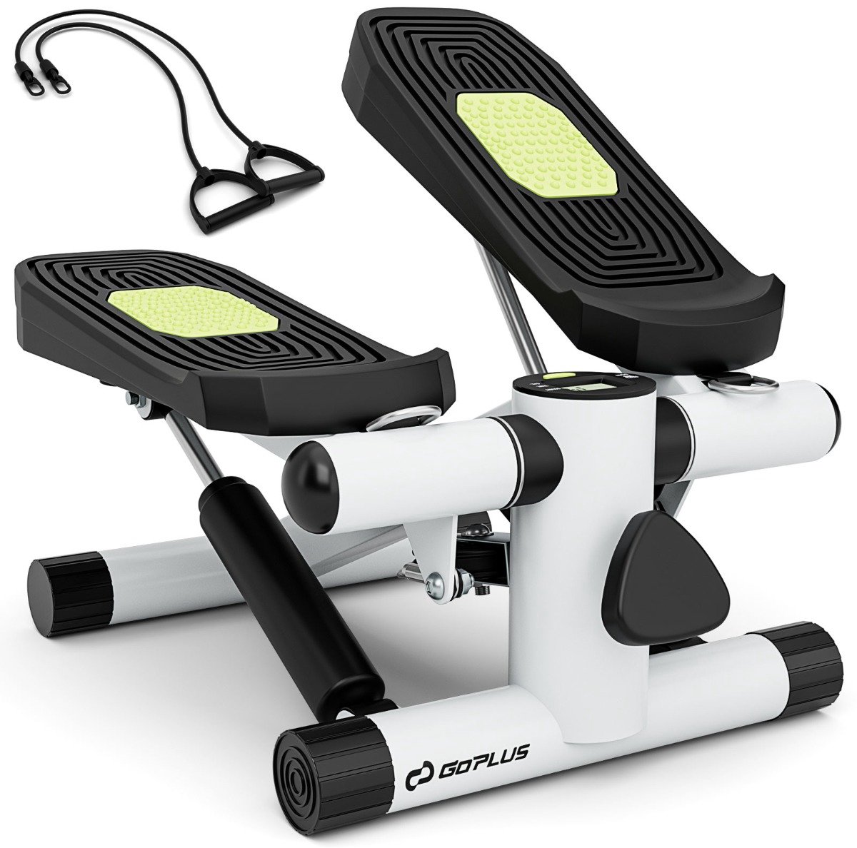 SureDeal® - Aerobic step - Mini Stepper - Weerstandsbanden - Verstelbare Weerstand Zwart - Wit - 40x31x21,5 cm