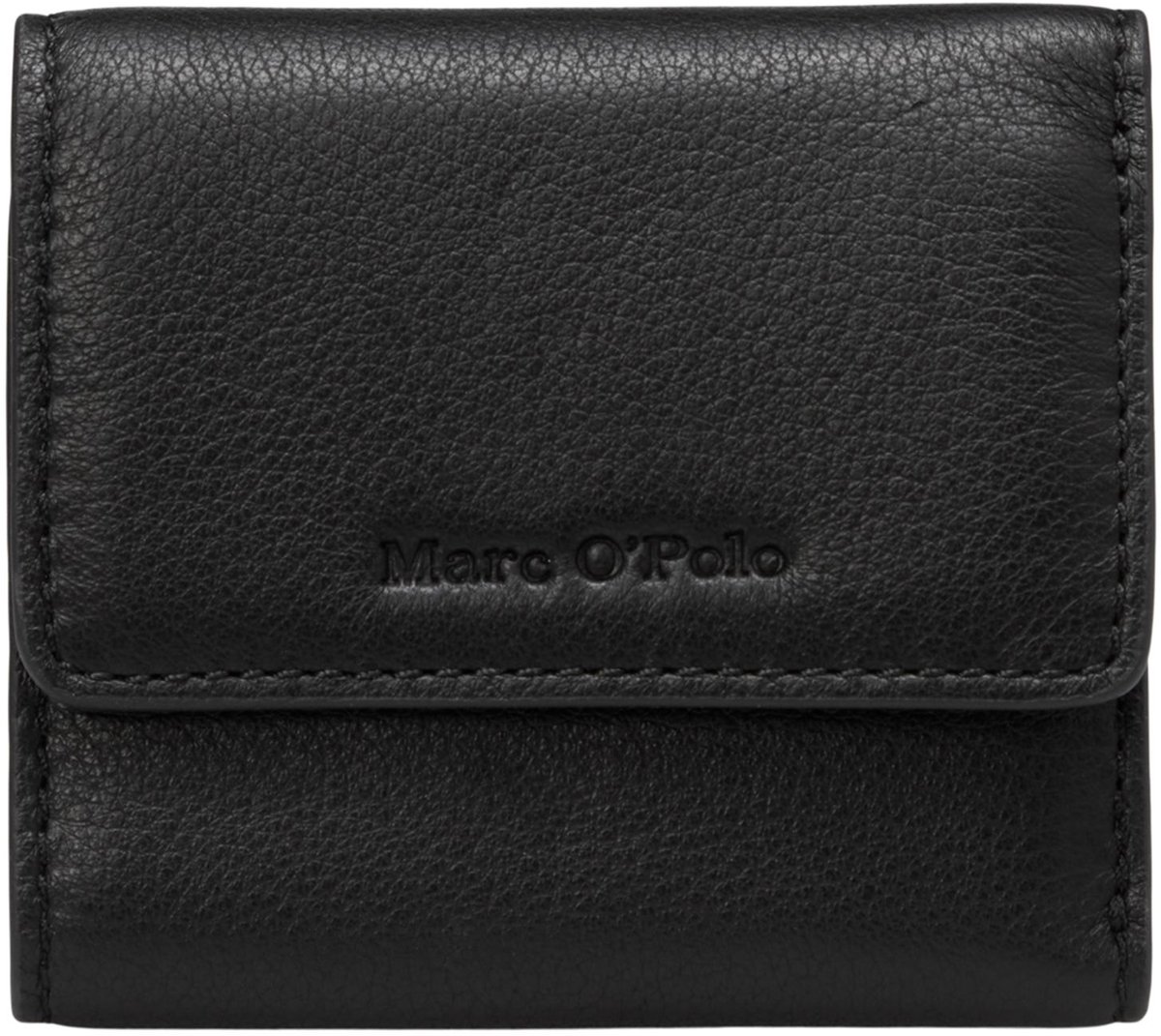 Marc O'Polo Leren portemonnee Jean Combi Wallet Black zwart