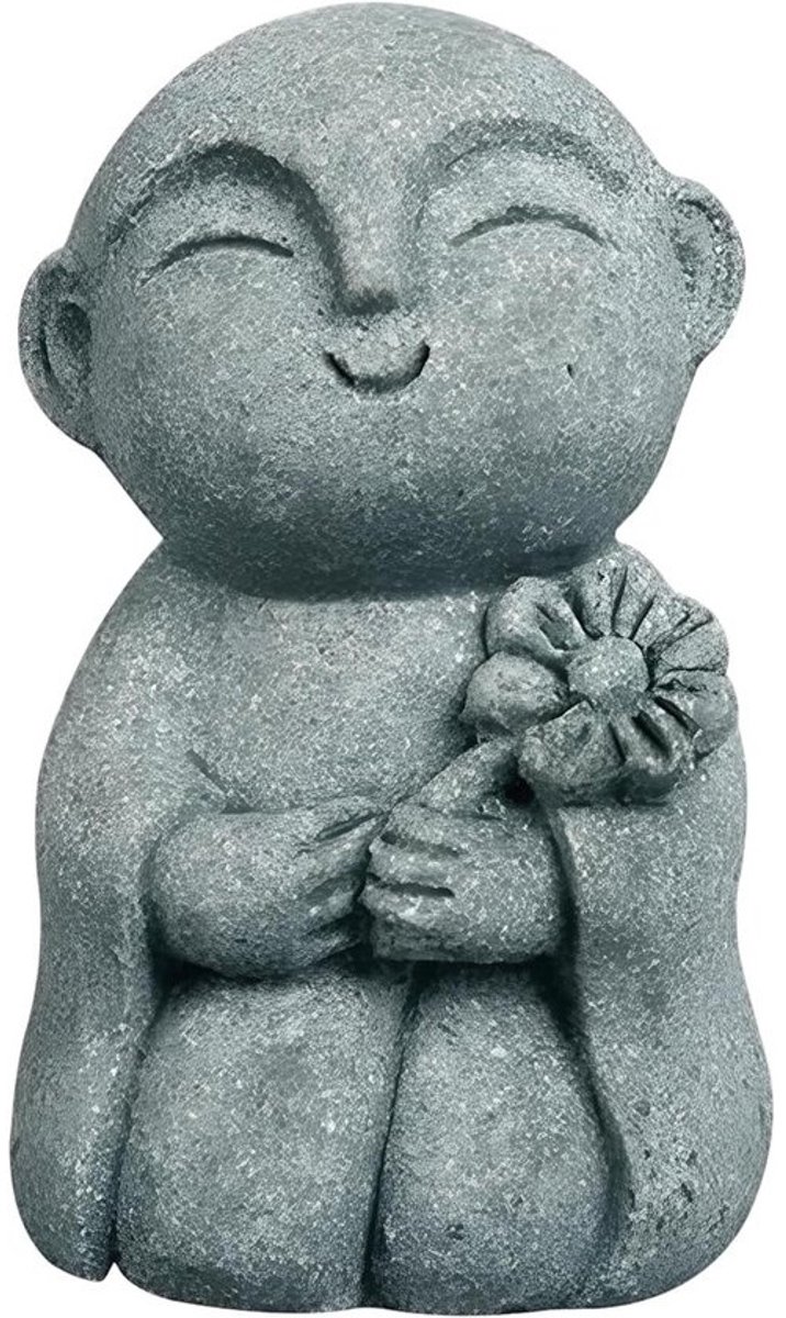 Boeddhabeeldje Klein - Zen Beeldje - Meditatie Ruimte - Minimalistisch Ontwerp - 6 cm Hoog - Grijs