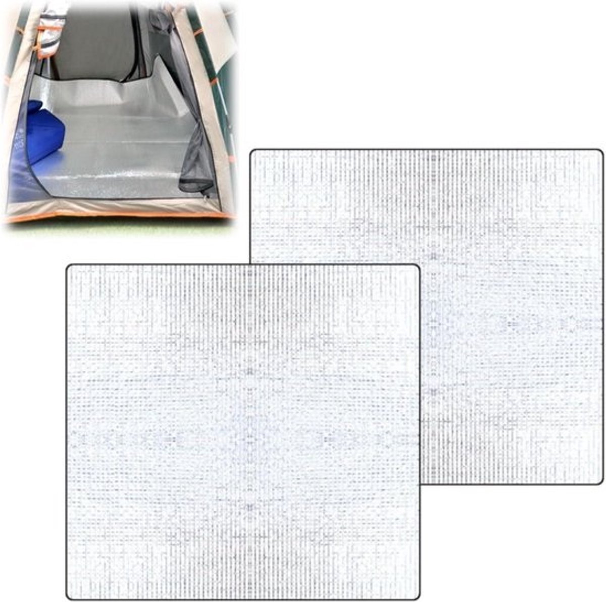 Camping Mat - Isolerende Slaapmat - Buiten Kamperen - Dubbelzijdig Aluminiumfolie - 240x240cm - Zilver