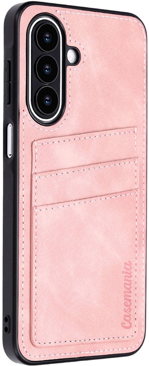 CaseMania Backcase hoesje geschikt voor Samsung Galaxy A27 - Effen Roze - Kunstleer, TPU (Zacht)