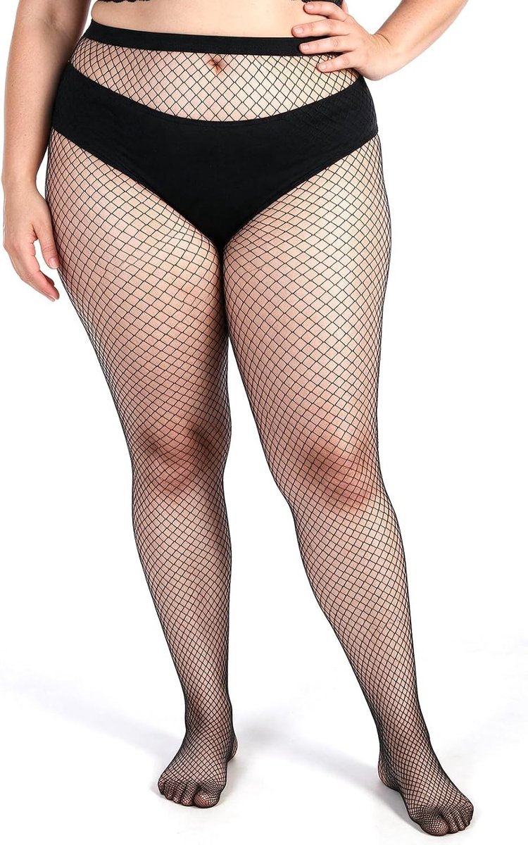 Plus Size Fishnet Pantyhoses voor Dames, Grote Maat Netstof Kousen en Leggings voor Feestjes
