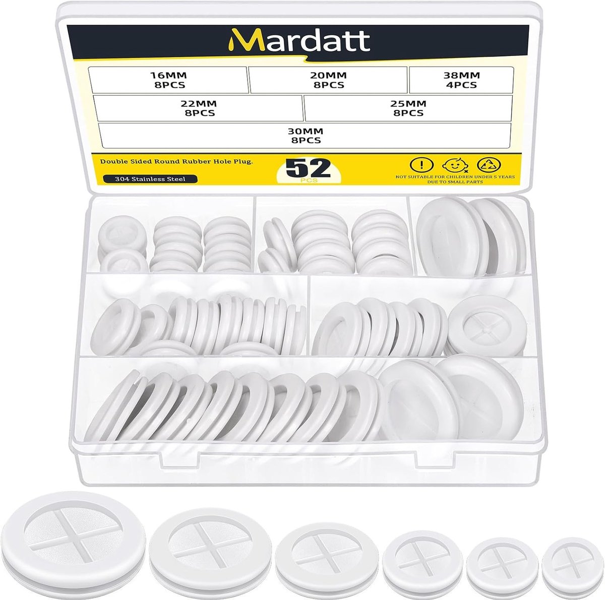 Complete Set van 52 Rubber Grommets voor Draadbescherming - Diverse Maten 16-38mm voor Borehole Toepassingen en Firewall Beveiliging