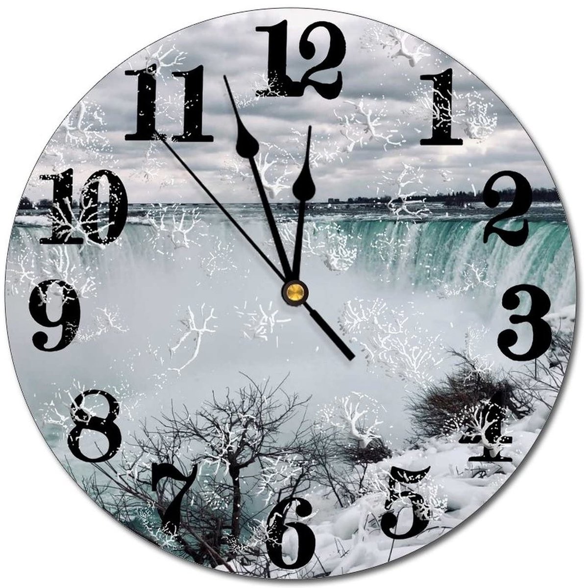 Decoratieve Wandklok - Stille Klok met Natuurlijke Scenery - 10 Inch