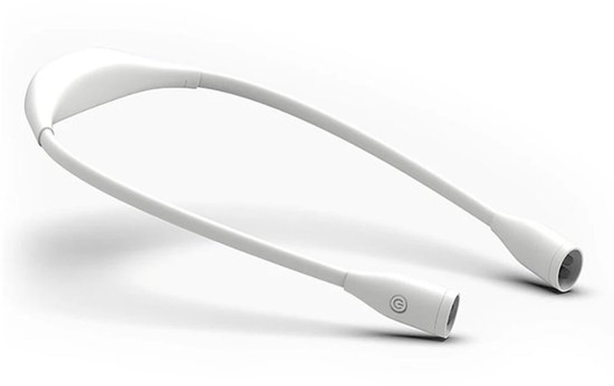 LED-neklamp voor leesplezier, flexibel USB-opladen, handsfree, leeslampje/nachtlampje voor naast het bed - wit