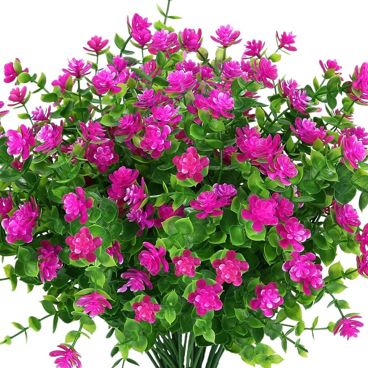 24 Stuks Kunstbloemen - UV-bestendig Fuchsia voor Tuin en Balkon