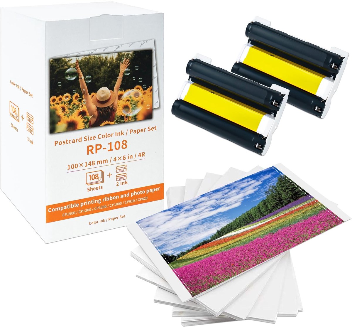 Foto Papier en Inktset voor Canon Selphy CP1500 - 108 Vellen 10x15cm