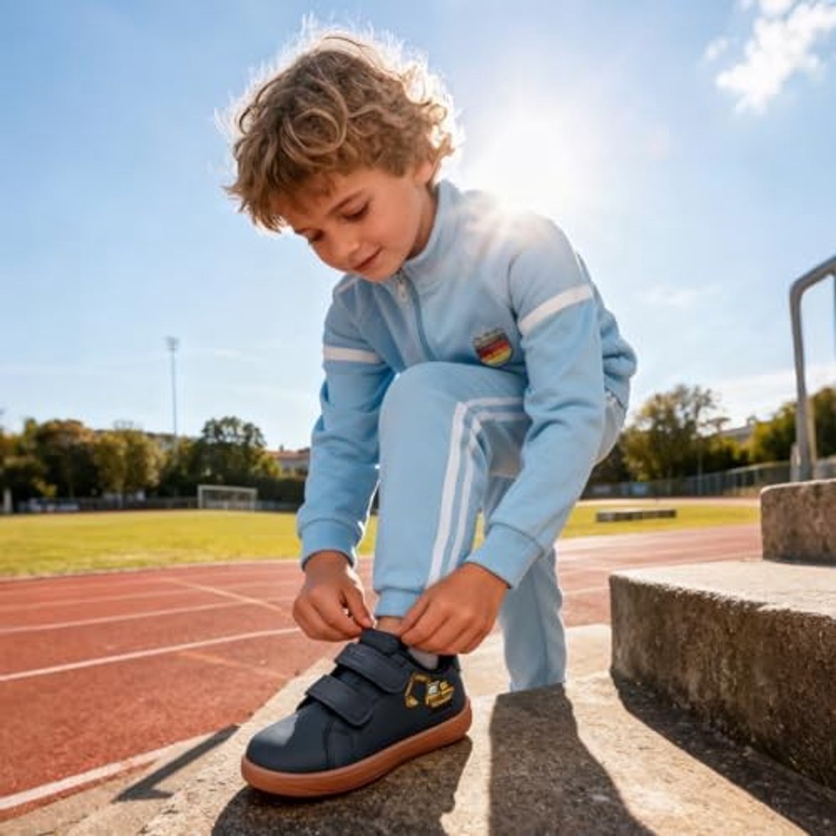 Kinderschoenen voor blootvoets lopen - Flexibel en lichtblauw