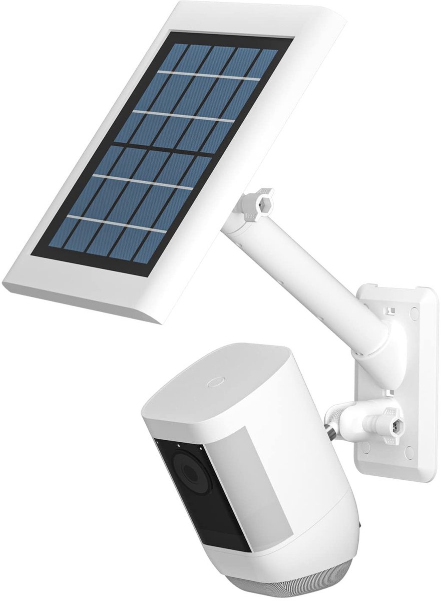 2-in-1 Ring Houder voor Zonnepaneel en Camera - Wit