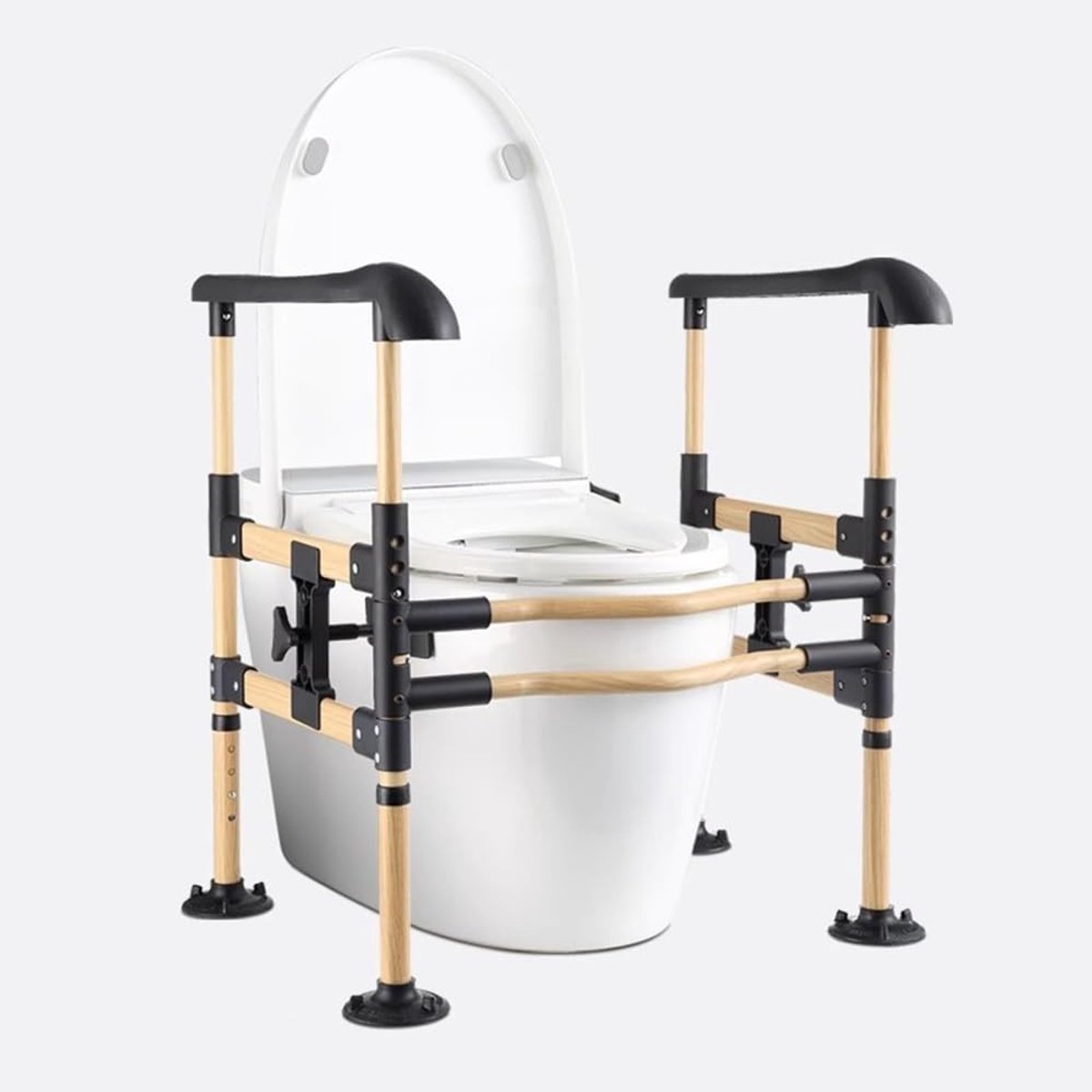 Toiletsteunen - Aluminium veiligheidsframes met armsteunen